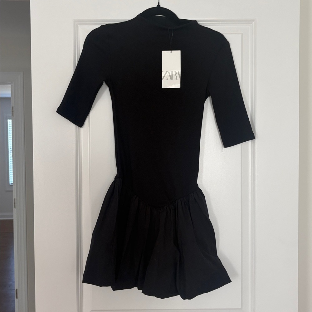 Brand new with tags Womens Zara combination short poplin dress size S